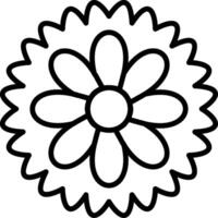 Chysanthemum Line Icon vector