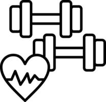 Dumbbell Line Icon vector