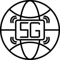 Global Connection Line Icon vector
