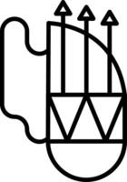 Quiver Line Icon vector