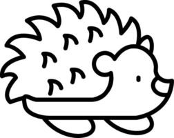 Hedgehog Line Icon vector
