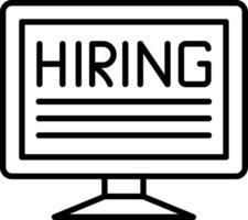Hiring Line Icon vector
