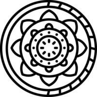 Mandala Line Icon vector