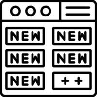 New Features Line Icon vector