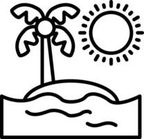 Island Line Icon vector