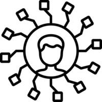 Network Line Icon vector