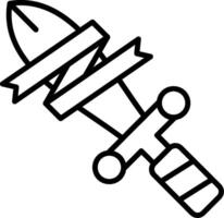 Sword Line Icon vector