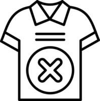 Tshirt Line Icon vector