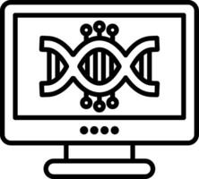 Dna Line Icon vector