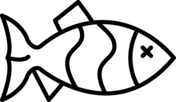 Fish Line Icon vector