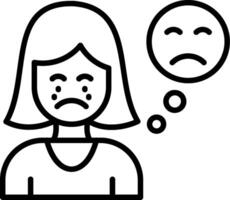 Emotion Line Icon vector