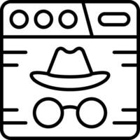 Incognito Line Icon vector