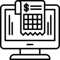 Invoice Line Icon vector
