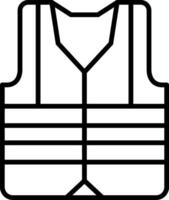 Life Jacket Line Icon vector