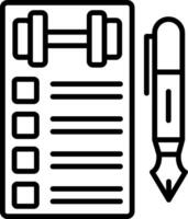 To Do List Line Icon vector