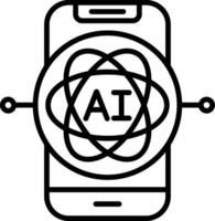Ai Line Icon vector