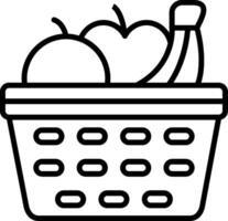 Basket Line Icon vector