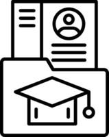 CV folder Line Icon vector