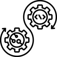Devops Line Icon vector