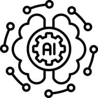 Intelligence Line Icon vector