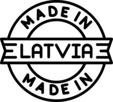 Made In Latvia Line Icon vector
