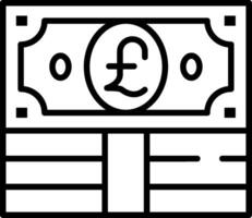 Pound Line Icon vector