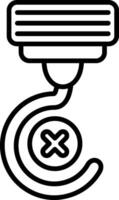 Do Not Hook Line Icon vector