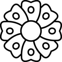 Aster Line Icon vector