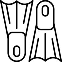 Flippers Line Icon vector