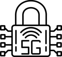 Lock Line Icon vector