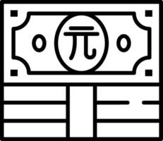 Renminbi Line Icon vector