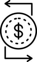 Money Back Guarantee Line Icon vector