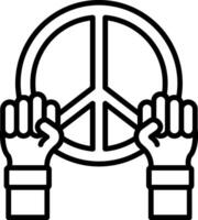 Protest Line Icon vector