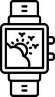 Smartwatch Line Icon vector