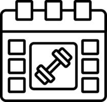 Schedule Line Icon vector