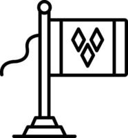 St Vincent Flag Line Icon vector