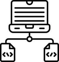 Distributed Line Icon vector