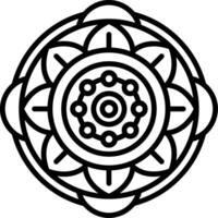 Mandala Line Icon vector