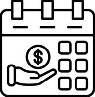Payday Line Icon vector