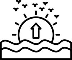 Sunrise Line Icon vector