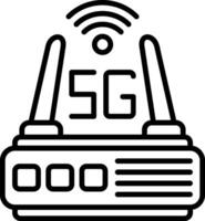 5g Line Icon vector