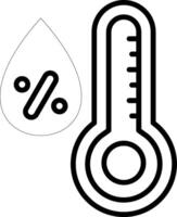 Humidity Line Icon vector