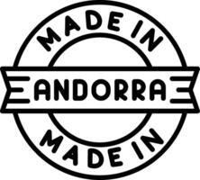 Made In Andorra Line Icon vector