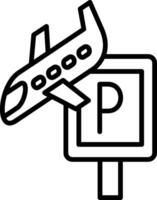 Parking Line Icon vector