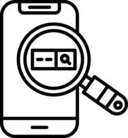 Search Line Icon vector