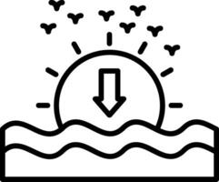 Sunset Line Icon vector