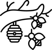 Beehive Line Icon vector