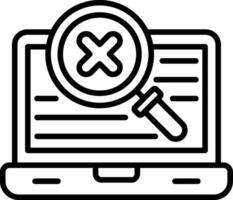 Code Error Line Icon vector
