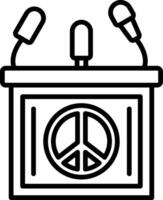 Debate Line Icon vector