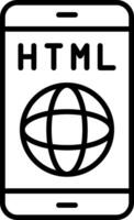 Smartphone Line Icon vector